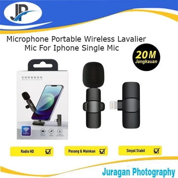 JP Microphone Portable Wireless Lavalier Mic USB Type C Double Iphone Lightning 3.5mm Microphone