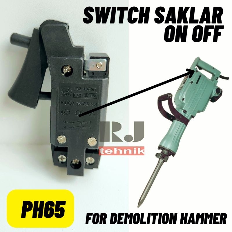 Jual Hitachi PH65 Switch Saklar Skakel Mesin Demoliton Hammer Hikoki PH ...
