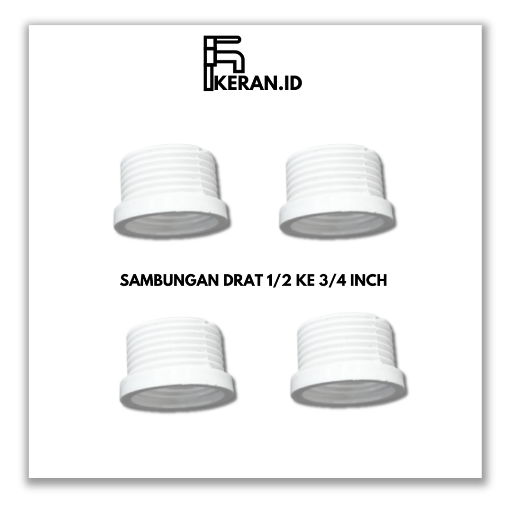 Jual Sambungan Kran 1/2 ke 3/4 Inch / Konektor kran 3/4 Inch PVC / Sok ...
