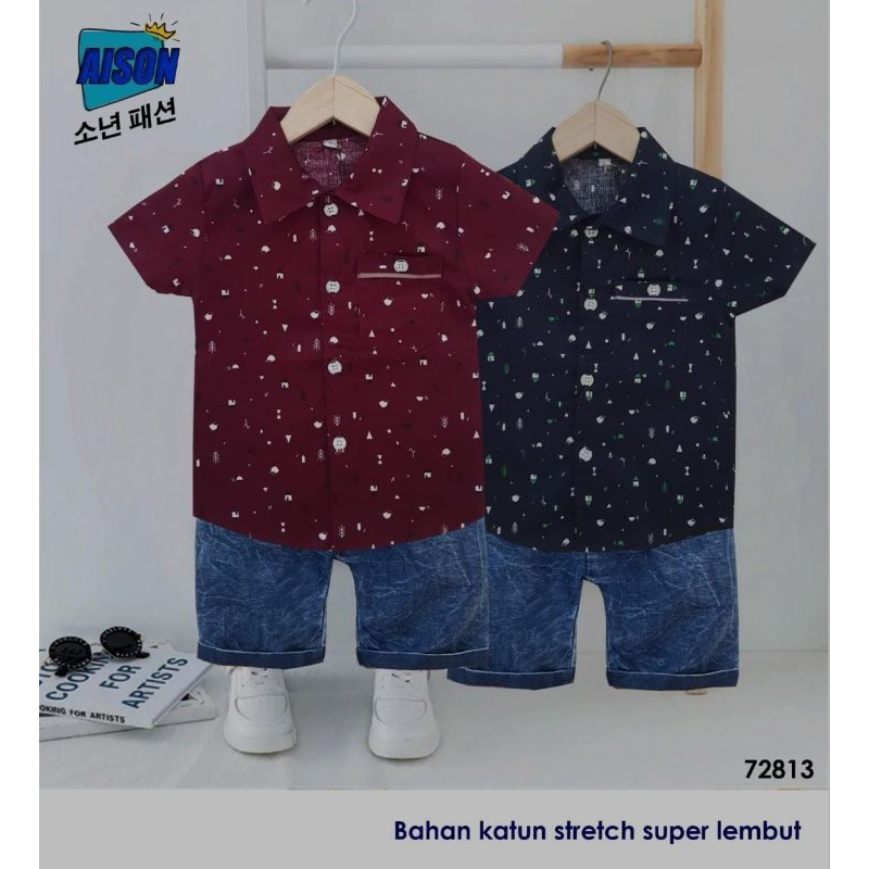 Jual set kemeja anak cowok by Aison | Shopee Indonesia
