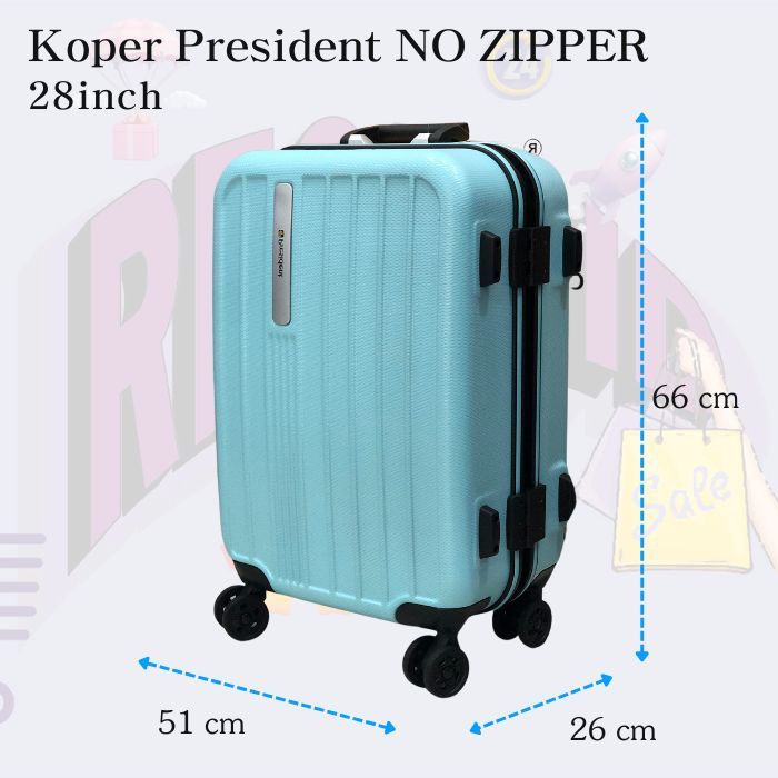 Jual KOPER PRESIDENT 28inch ORIGINAL 100% FIBER ANTI PECAH NO ZIPPER ...