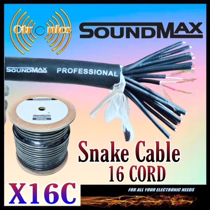 Jual Snake Cable 16 Core Kabel Snakes isi 16 Soundmax X16C Meteran ...