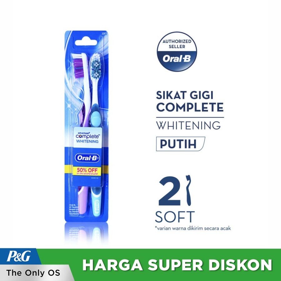 Jual Oral-B Sikat Gigi Complete Whitening 2s | Shopee Indonesia