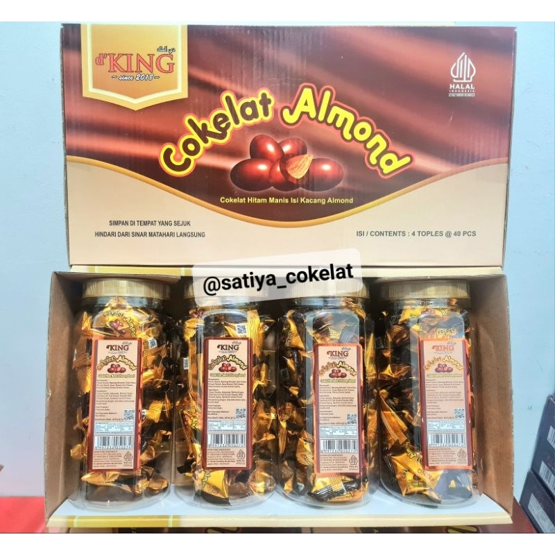 Jual Bonibol Dking Almond Cokelat Isi Kacang Almond 1dus 4 Toples Shopee Indonesia 6897