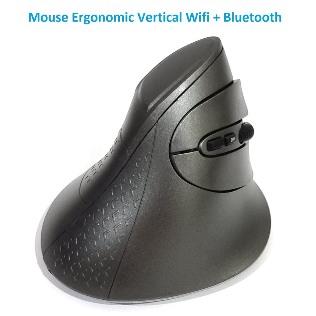 Jual Mouse Wireless Vertical Ergonomic Mouse gaming Wifi Bluetooth