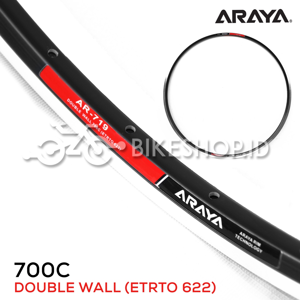 Jual Velg Rims Alloy Sepeda 700C 36H ARAYA Fixie Balap Road Bike 2cm AR ...