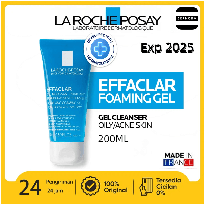 Jual La Roche Posay Effaclar Foaming Gel Cleanser 200mleffaclar foaming gel la roche posay