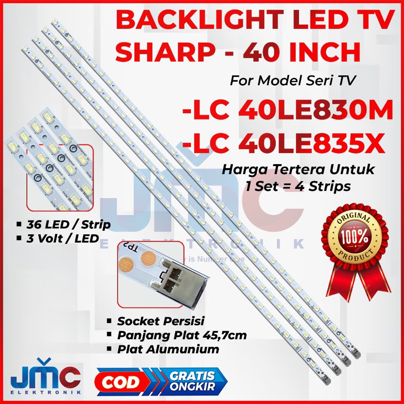 Jual Backlight TV SHARP 40 Inch Lc-40le830m Lc-40le835x | Shopee Indonesia
