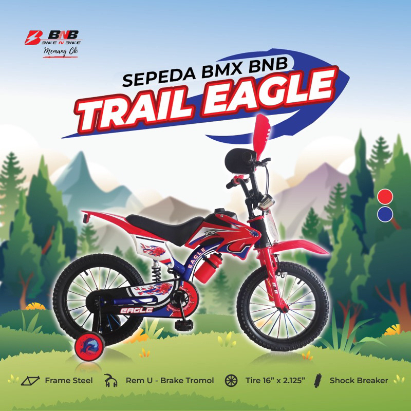 Jual SEPEDA BMX BNB TRAIL EAGLE 16 INCH DISERTAI SUSPENSI PADA BATANGAN ...