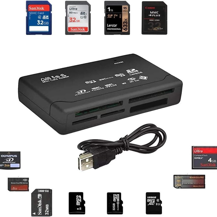 Jual CARD READER ALL IN ONE (MICRO SD, CF,SD CARD COMPACT FLASH ...