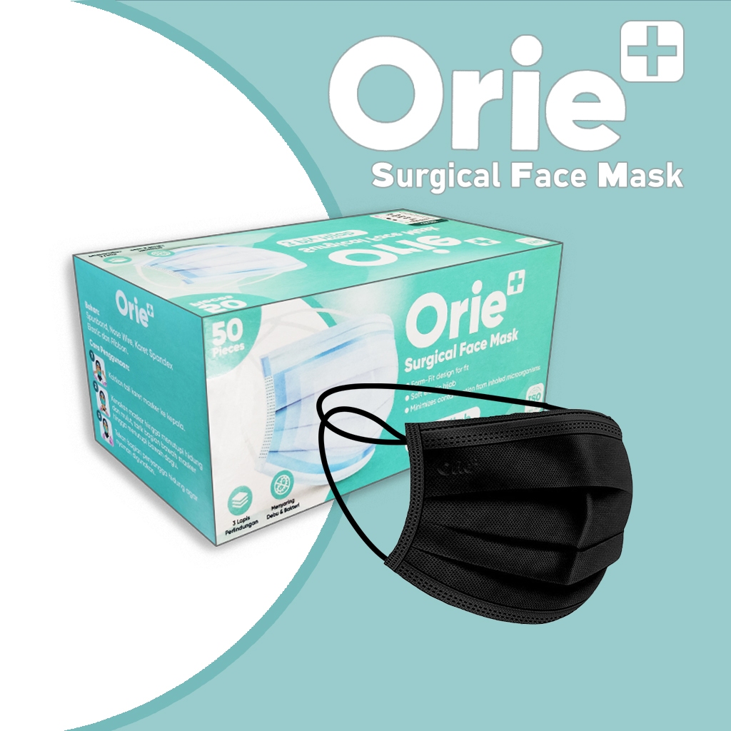 Jual Masker Headloop 3ply Orie+ Hijab Medis isi 50 pcs | Shopee Indonesia