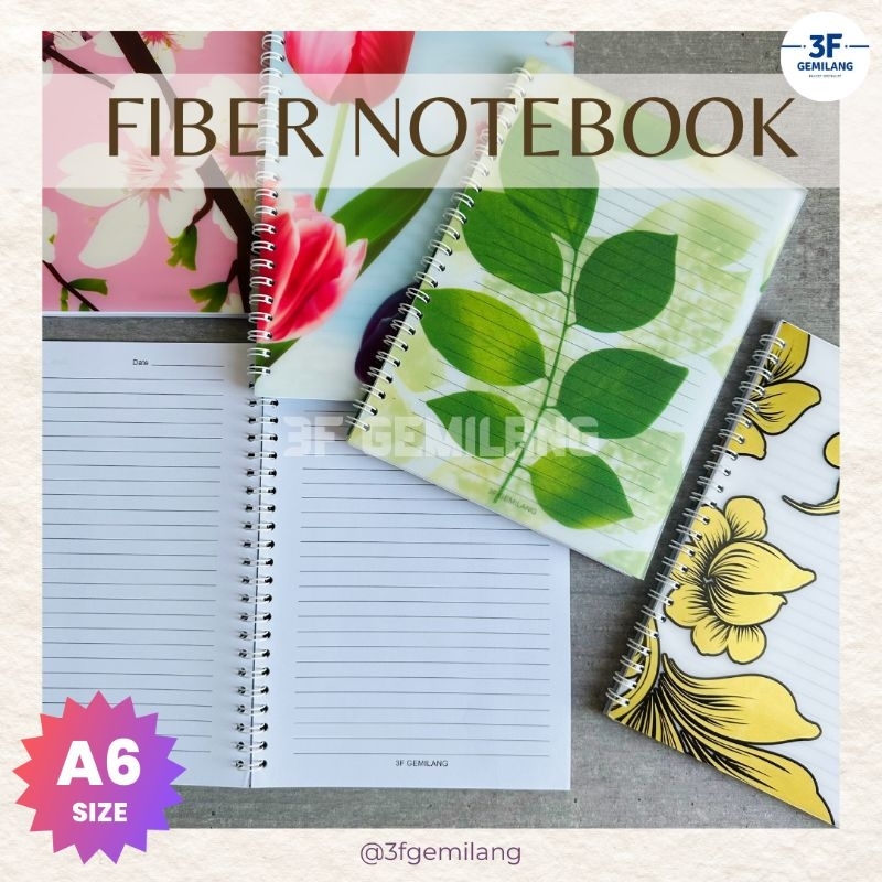 Jual 3FGMG - FIBER NOTEBOOK - Buku Tulis Catatan Spiral Handmade Size ...