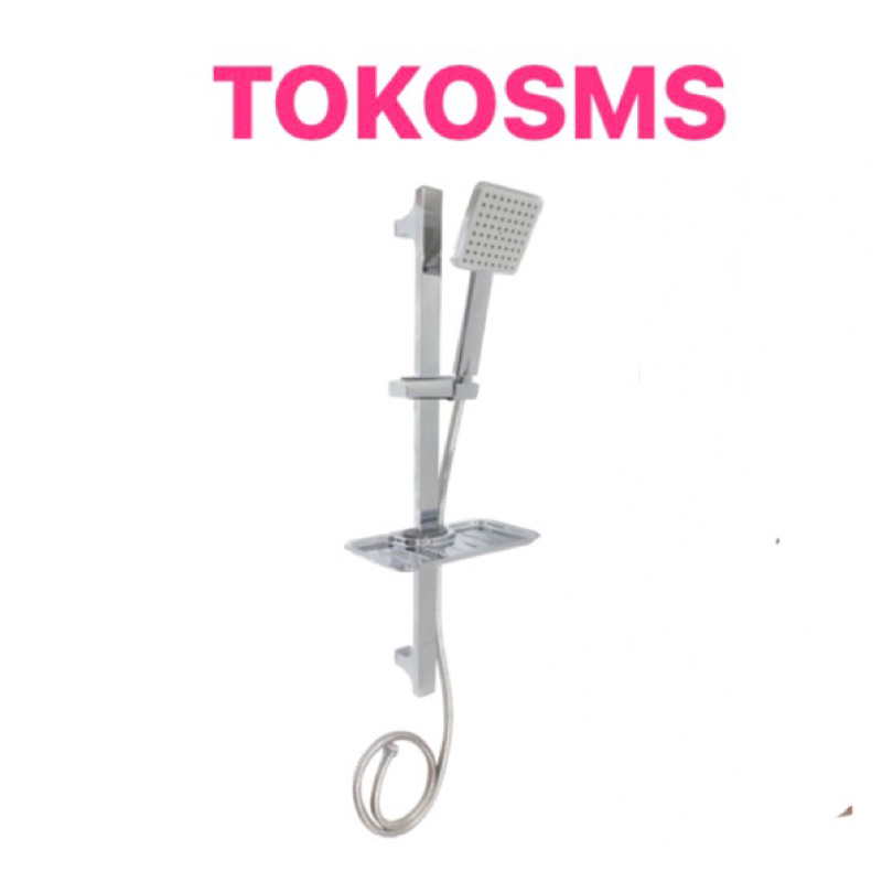 Jual Shower tiang set hand shower set rail shower tiang minimalis rel kotak modern Shopee