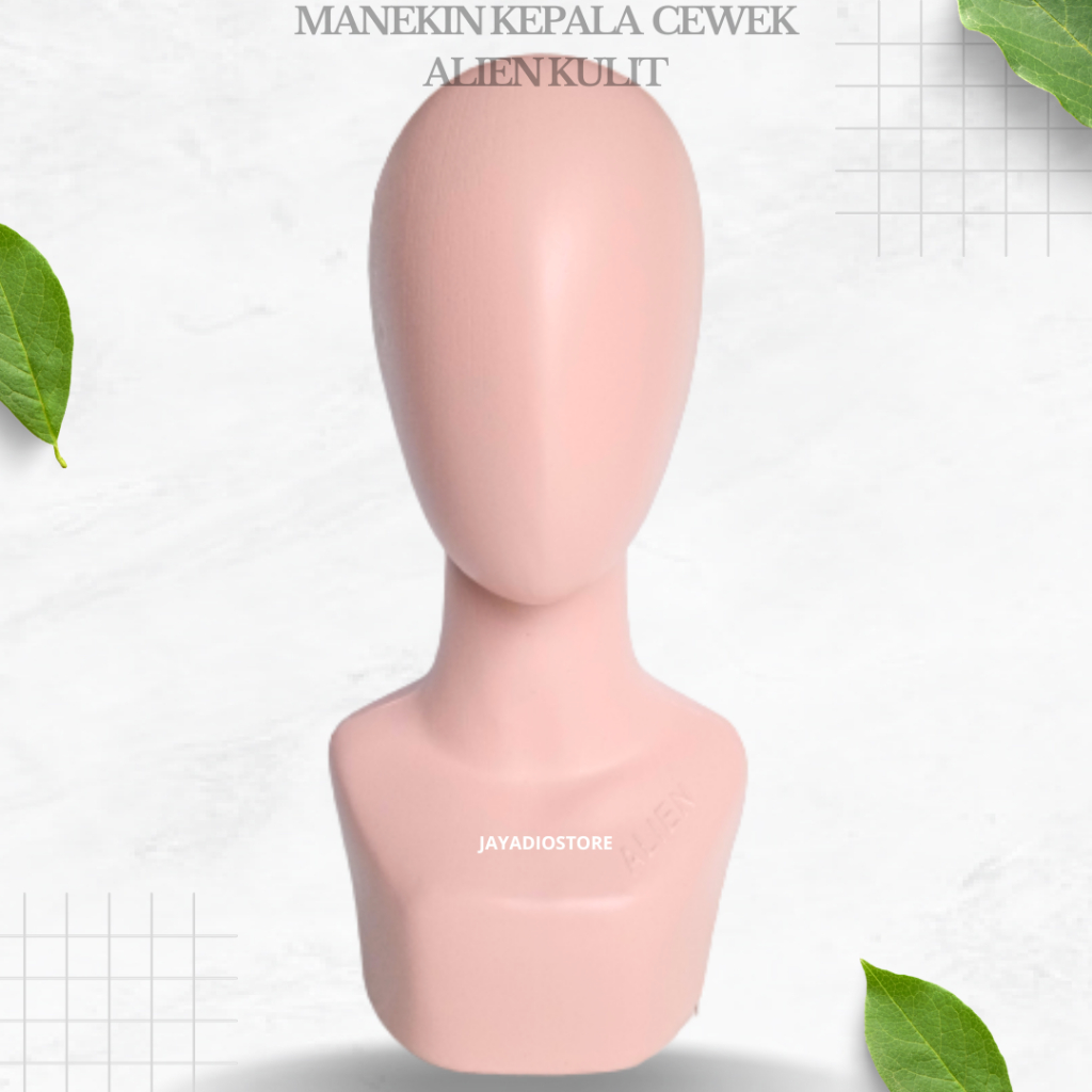 Jual MANEKIN KEPALA CEWEK POLOS KULIT Patung Kepala Hijab Alien Kulit
