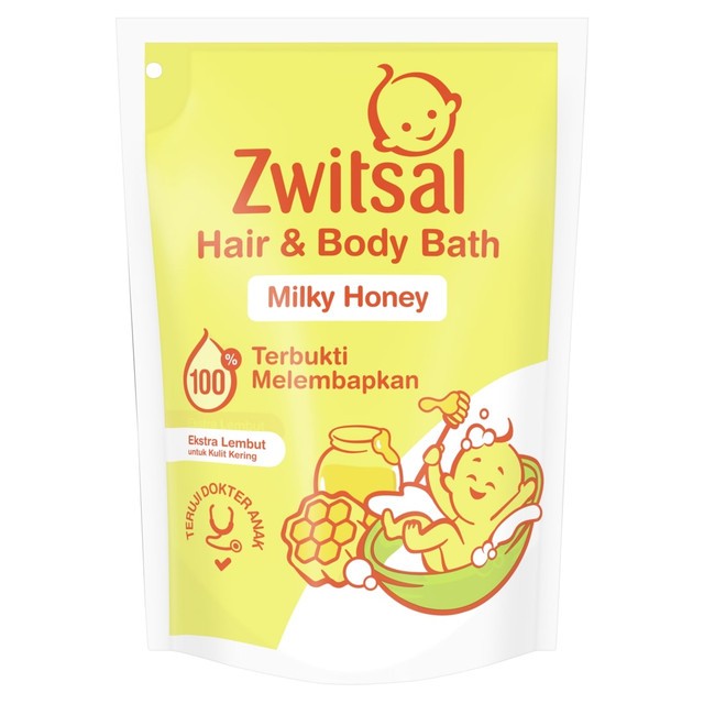 Jual Zwitsal Baby Bath Hair & Body Milky Honey 400mL | Shopee Indonesia