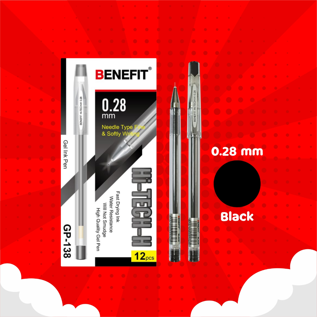 Jual Pen Hi-Tech Benefit 0.28mm / Bolpen Hitec / Ballpoint Hi-Tech ...