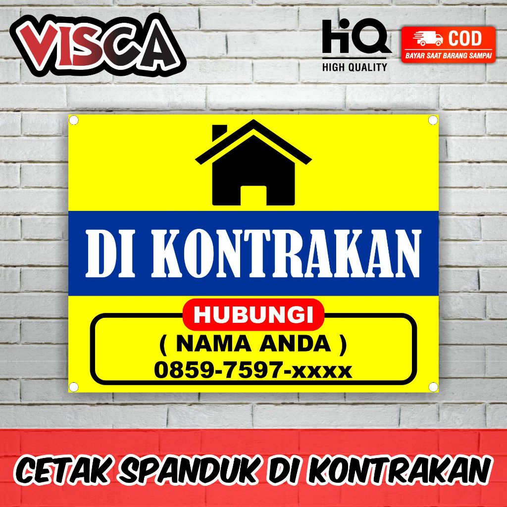 Jual Cetak Spanduk Rumah Di Kontrakan Free Desain Shopee Indonesia 7889