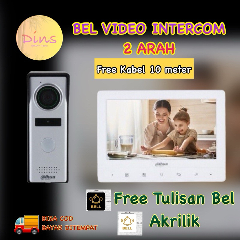 Jual DINS BEL RUMAH VIDEO INTERCOM/BEL RUMAH DRAKOR/DHI-KTA02 | Shopee ...