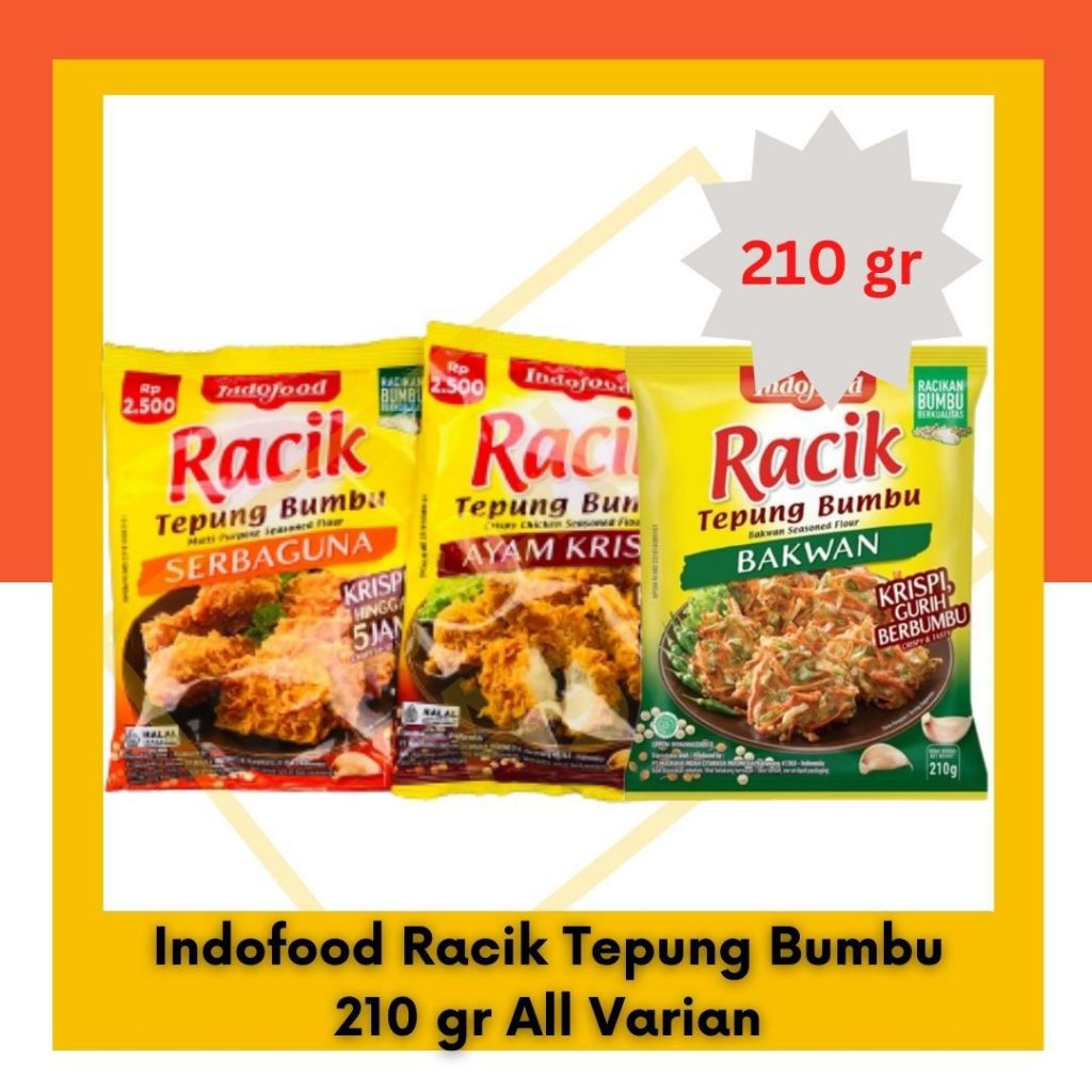 Jual Indofood Racik Tepung Bumbu 210 Gr All Varian Ayam Krispi