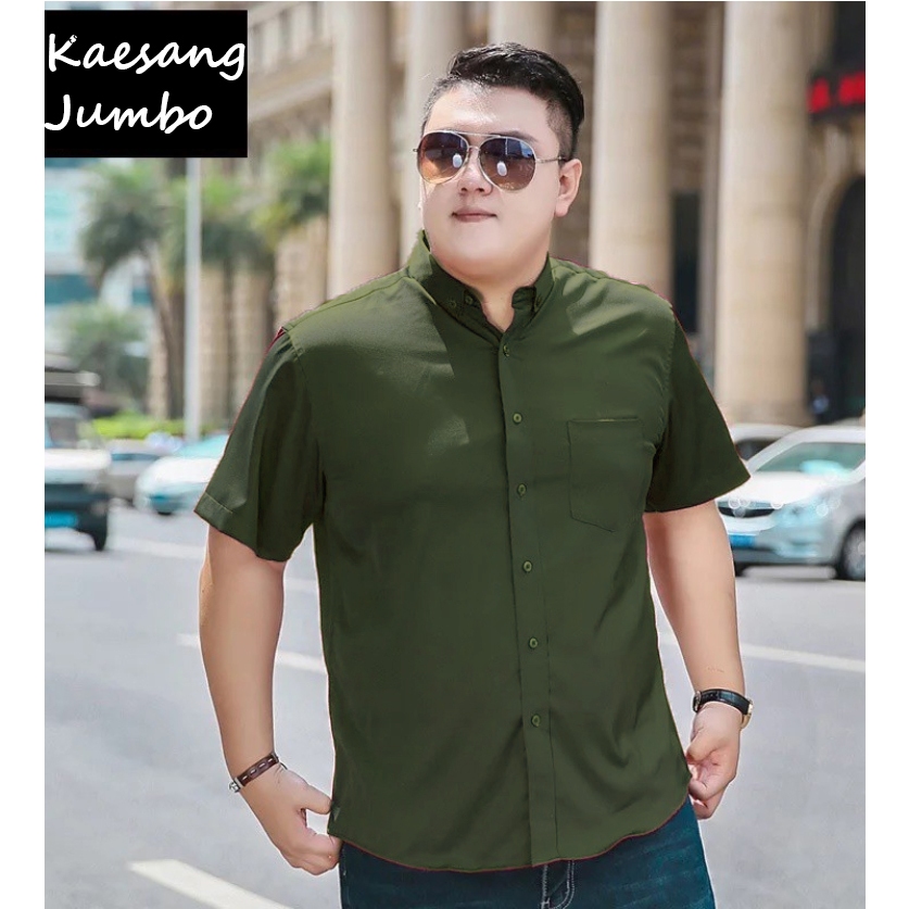 Jual FortKlass Kemeja Lengan Pendek Polos KAESUNG PANGAREP Jumbo Kasual ...