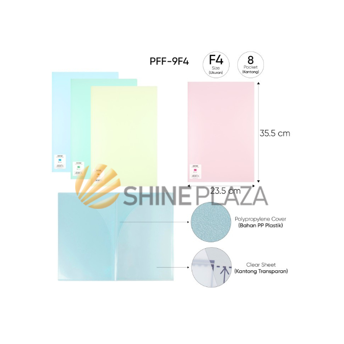 Jual Map File Saku Joyko PFF-9F4 Pastel Color - Pocket File Folder ...