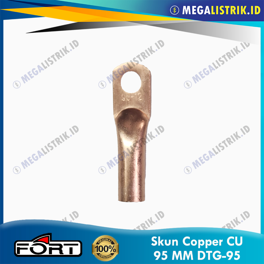 Jual Fort Skun Cu Dtg Mm Copper Lug Cable Long Barrel Mm Scun Kabel Panjang Mm