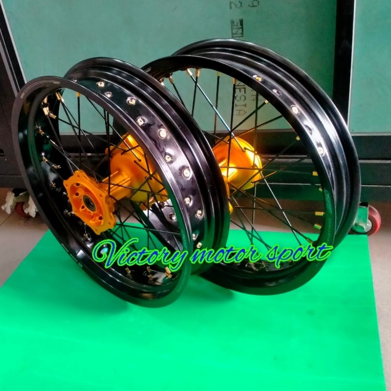 Jual Velg Set Supermoto Klx D Tracker Crf Wr Full Cnc Scarlet Ring