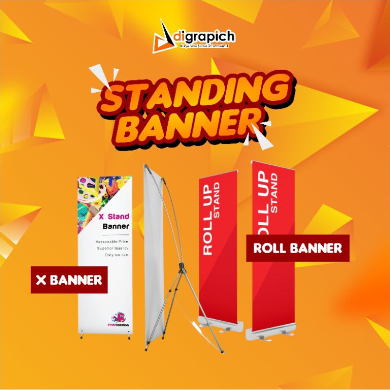 Jual CETAK X BANNER CUSTOM | CETAK ROLL BANNER CUSTOM | Shopee Indonesia