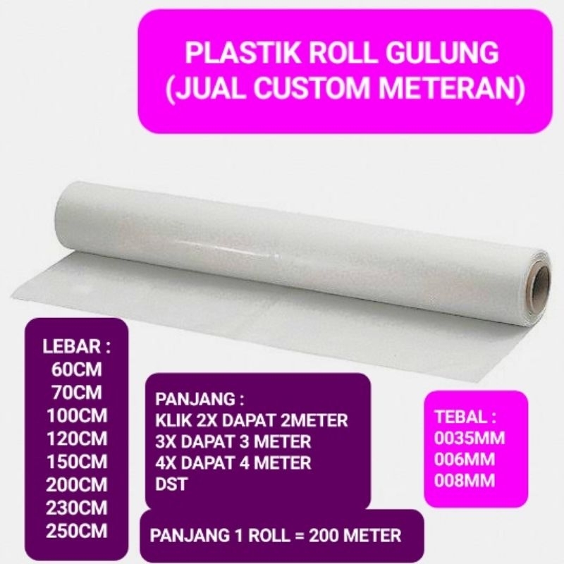 Jual POLYMAILER ROLL PUTIH SUSU JUMBO 100cm & 150cm Plastik PE rol