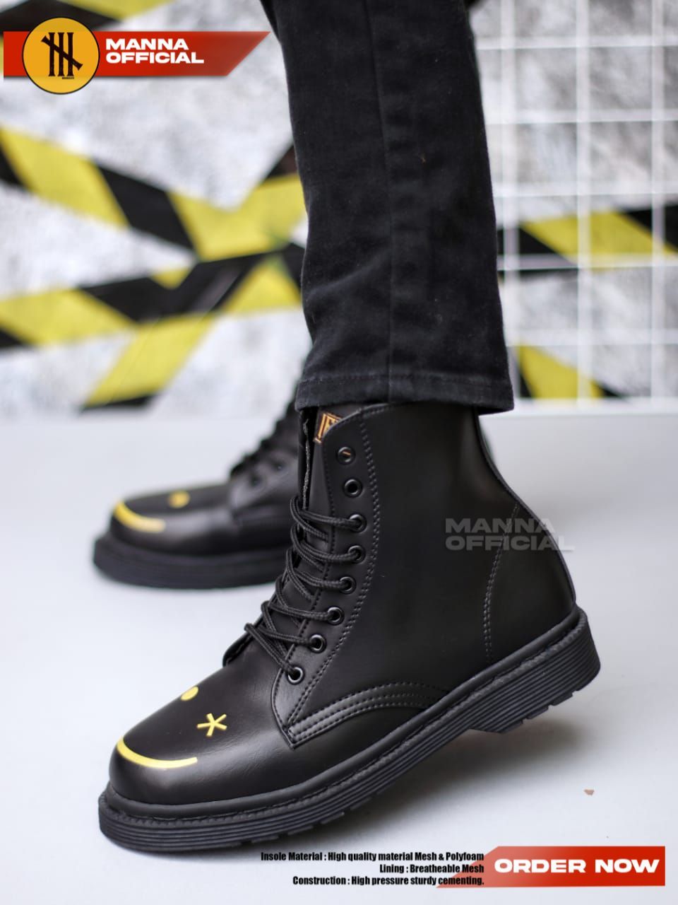 Jual Sepatu Formal Boots Smiley Docmart Pantofel Kerja Pria Wanita ...