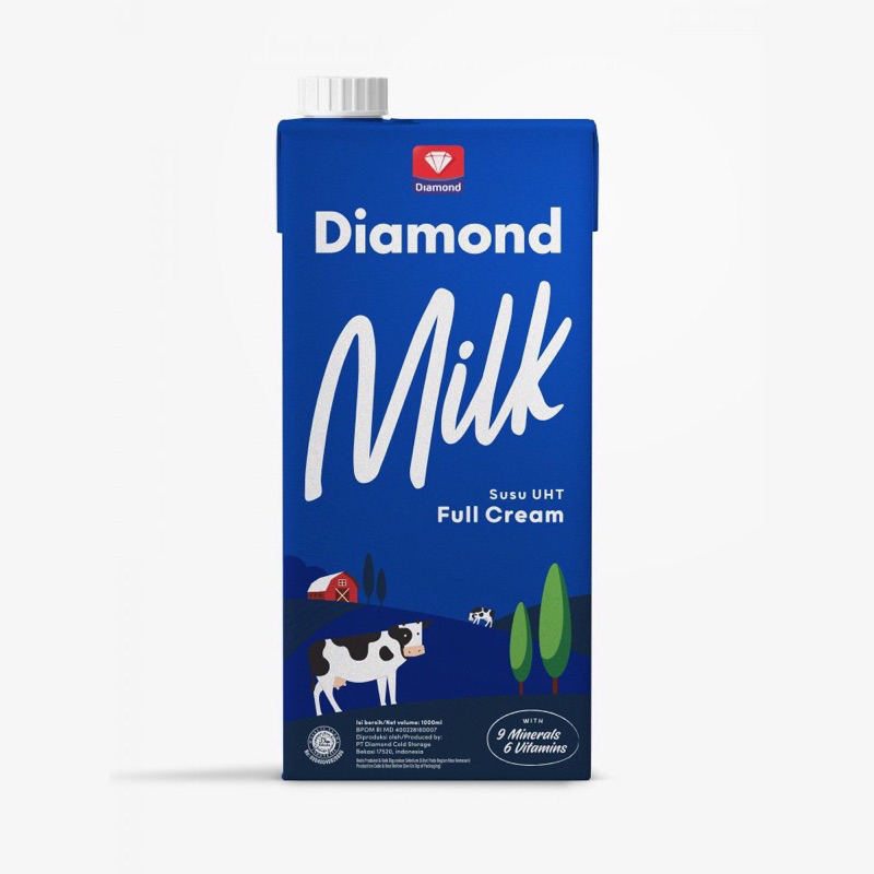 Jual Susu UHT 1 Liter Susu UHT Full Cream Diamond Milk | Shopee Indonesia