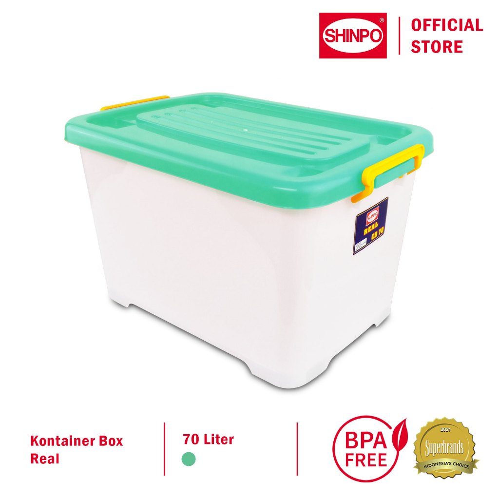 Jual SHINPO Kontainer Plastik Dengan Roda Real Container Box Kotak ...
