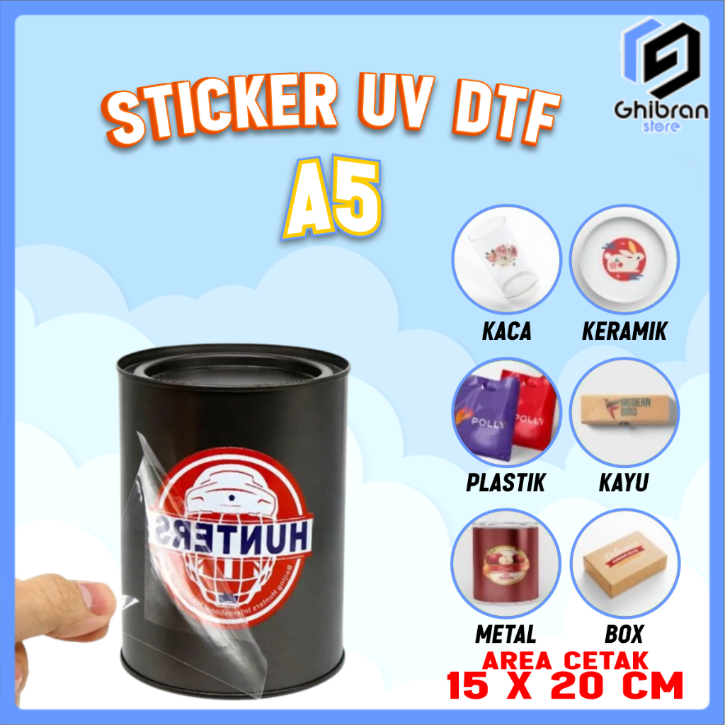 Jual Cetak Stiker DTF UV A5 (15 X 20cm) | Stiker Custom | Stiker ...