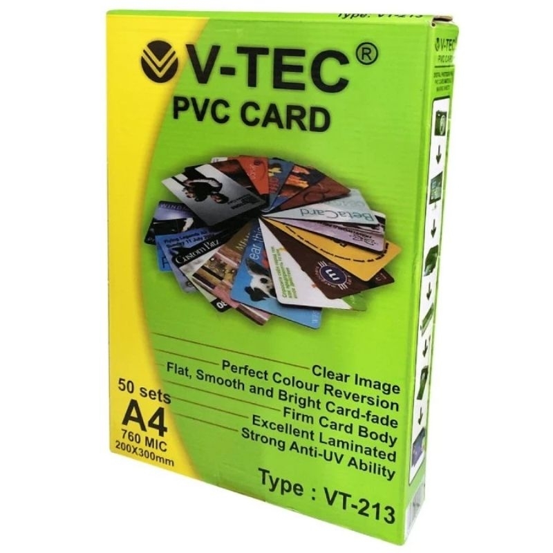 Jual V-tec Plastik PVC Card VT-213 A4 Putih | Shopee Indonesia