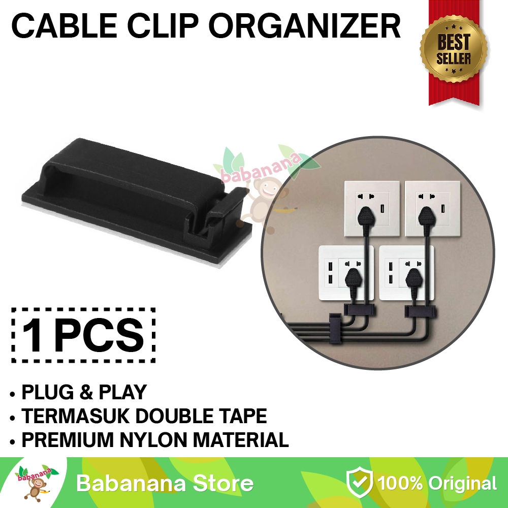 Jual CLIP CABLE ORGANIZER HOLDER PERAPIH PENJEPIT PENGATUR KABEL ...