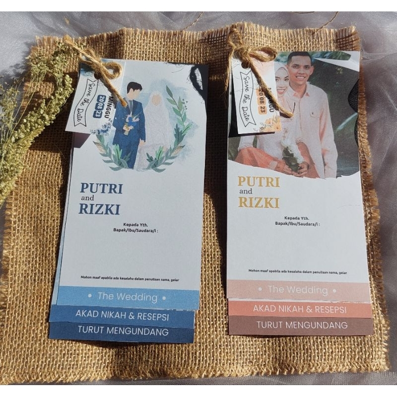 Jual undangan cetak pernikahan khitan kekinian desain gradasi murah ...
