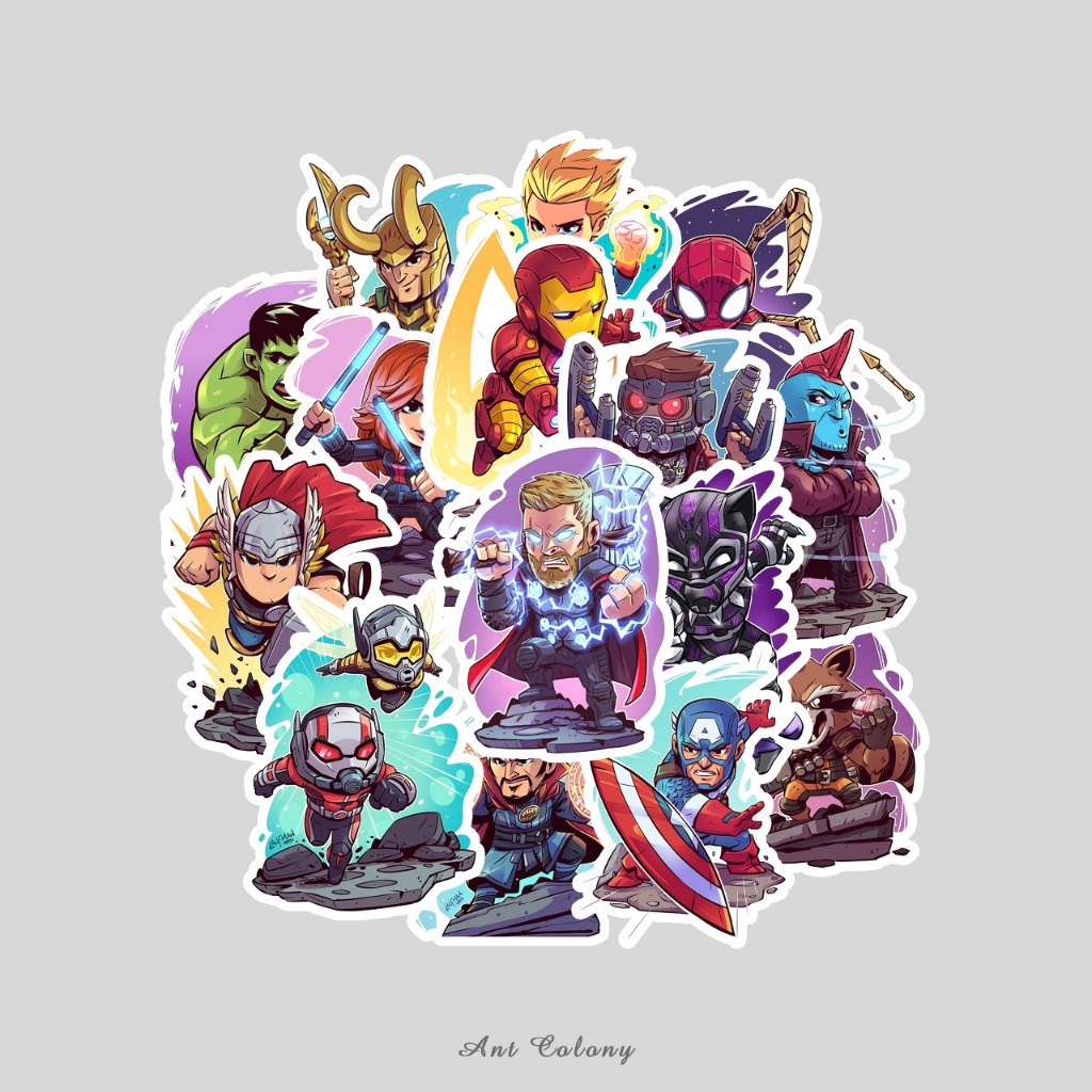Jual Stiker Pack Marvel Stiker Case HP Laptop Kaca Kendaraan Sticker ...