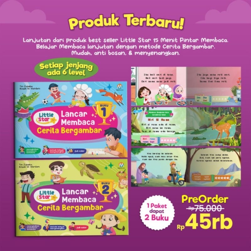 Jual Lancar Membaca Cerita Bergambar 2 Buku Shopee Indonesia