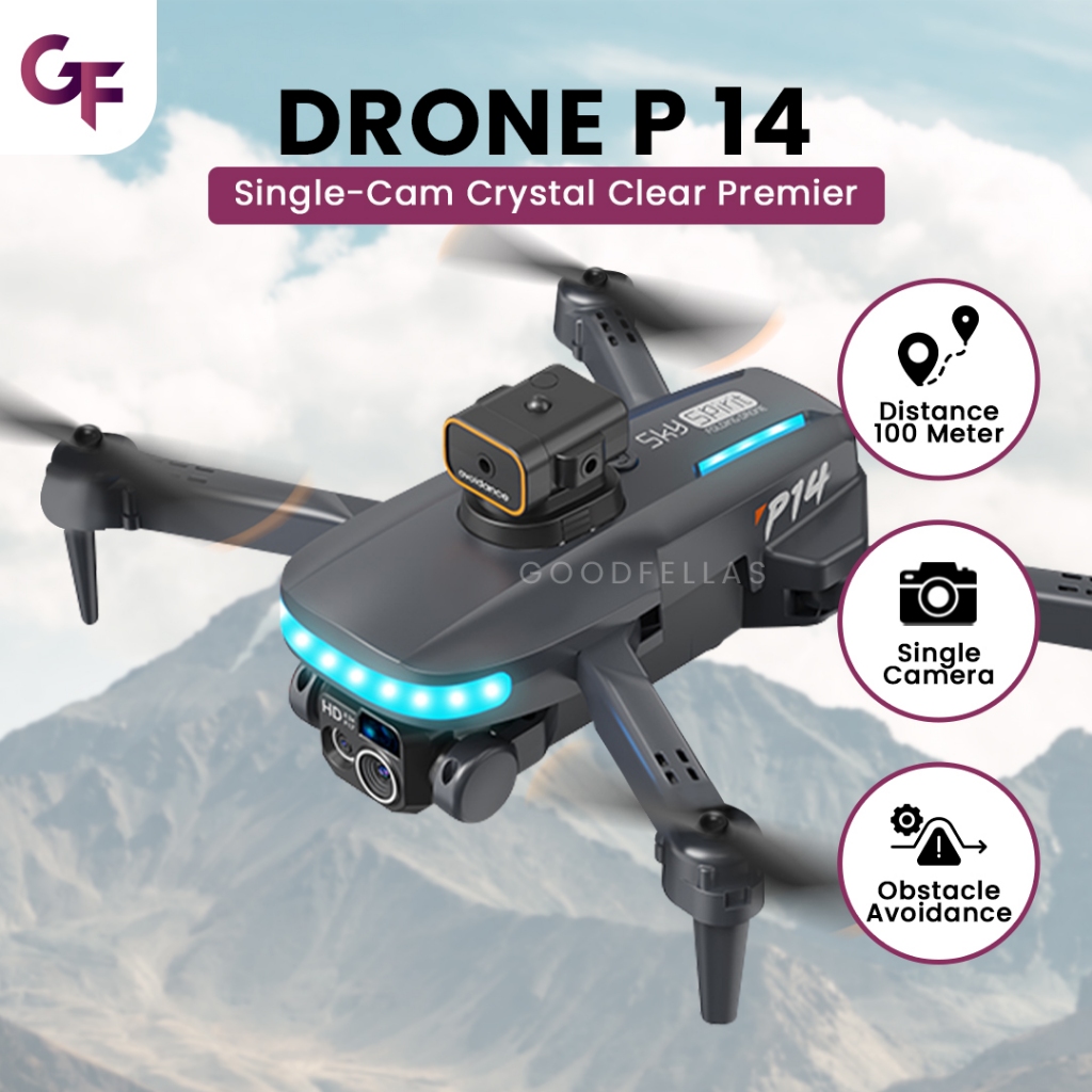 Jual Drone P14 Single Kamera Optical Avoidance Sensor Remote Control