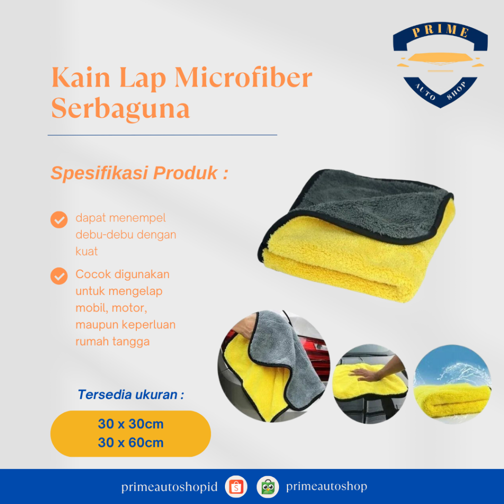 Jual Kain Lap Microfiber Sisi Serbaguna Lap Microfiber Sisi Serbaguna Shopee Indonesia