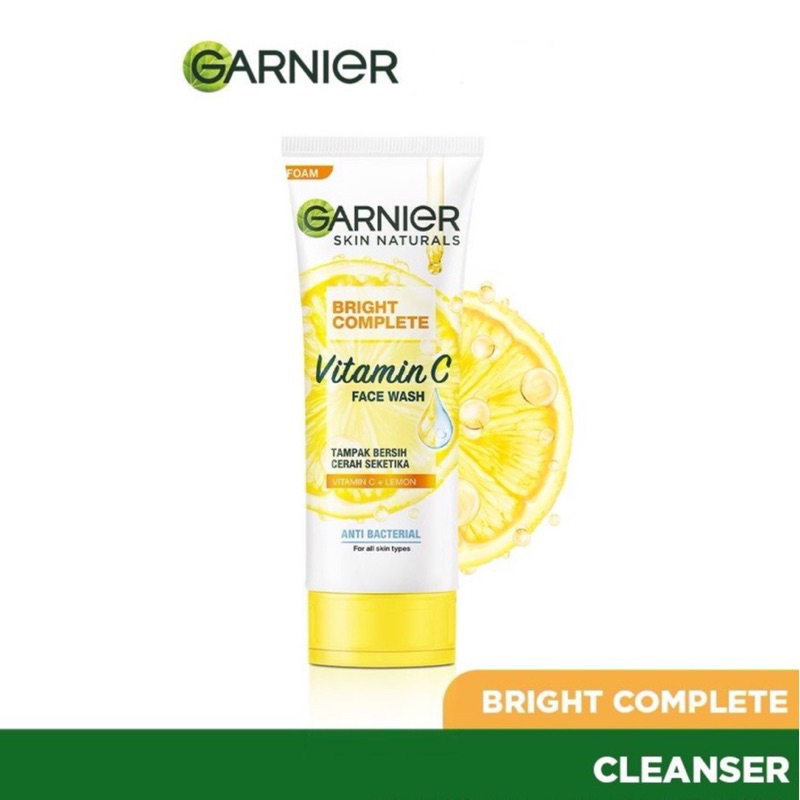 Jual Garnier Bright Complete Vitamin C Face Wash 100 ml Shopee Indonesia