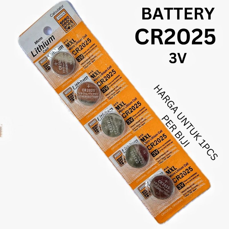 Jual Battery Lithium CR 2025 / Baterai Kancing Maxell CR2025 / Baterai ...