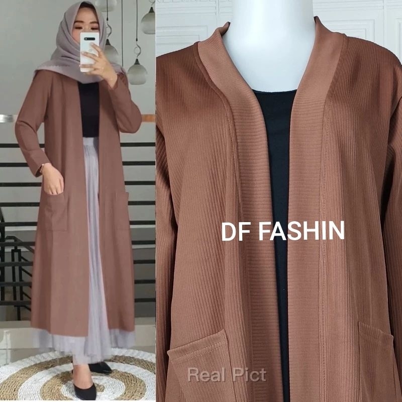 Jual Long Cardigan Wanita Muslim Cardigan Wanita Terlaris Outer Long Tuni Wanita Hijab Shopee Indonesia