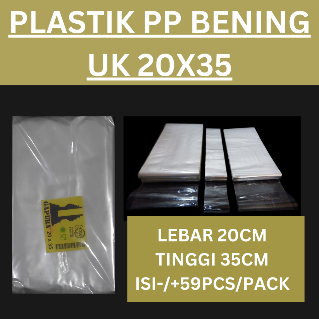 Jual Kantong Plastik Pp Bening Plastik Loundry Plastik Bening Uk 20x35 Sampai 60x100 Shopee 7814