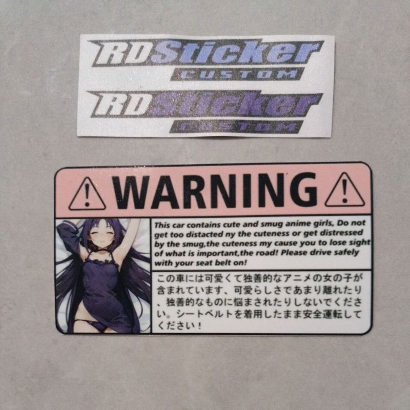 Jual sticker jdm warning anime girls Shopee Indonesia