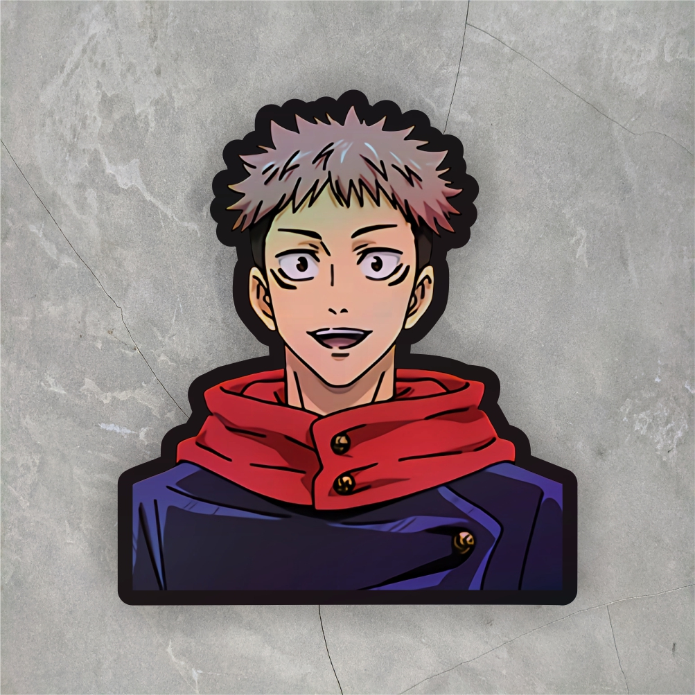 Jual Sticker Anime Hologram Yuji Itadori Jujutsu kaisen ukuran +- 7 cm ...