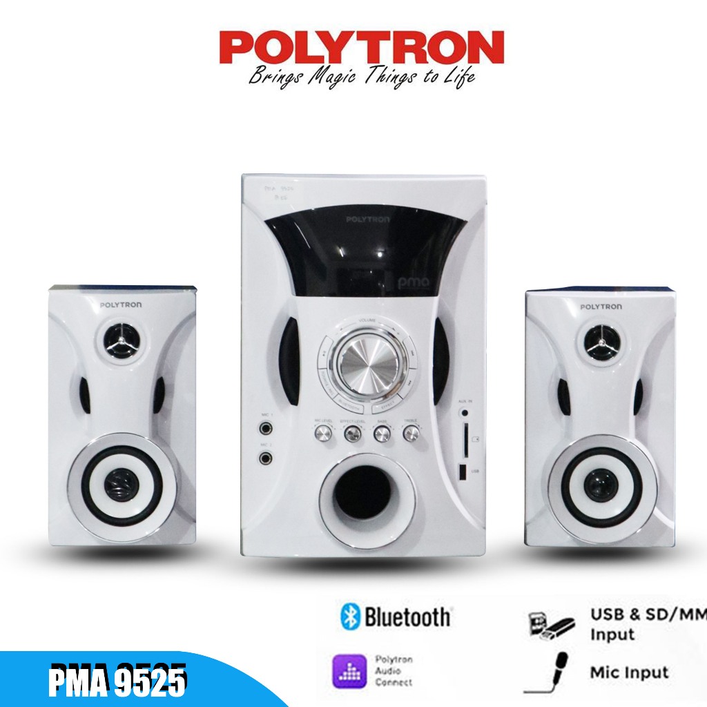 Jual SPEAKER POLYTRON PMA 9525 Speaker Bluetooth/USB/AUX/FM With Remote ...