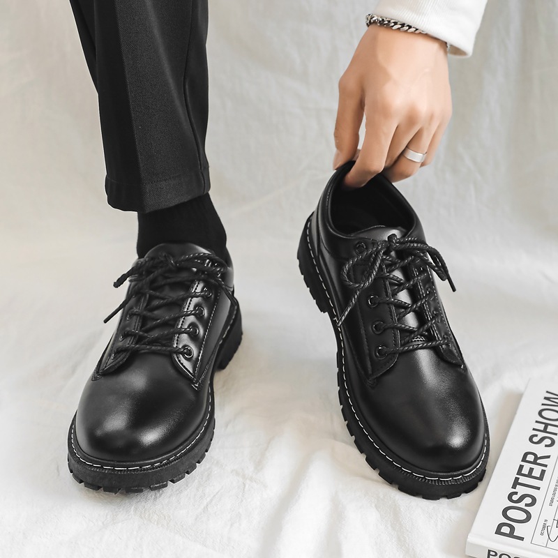 Jual Sepatu Pantofel Tali Full Hitam Sepatu Docmart Formal Sepatu