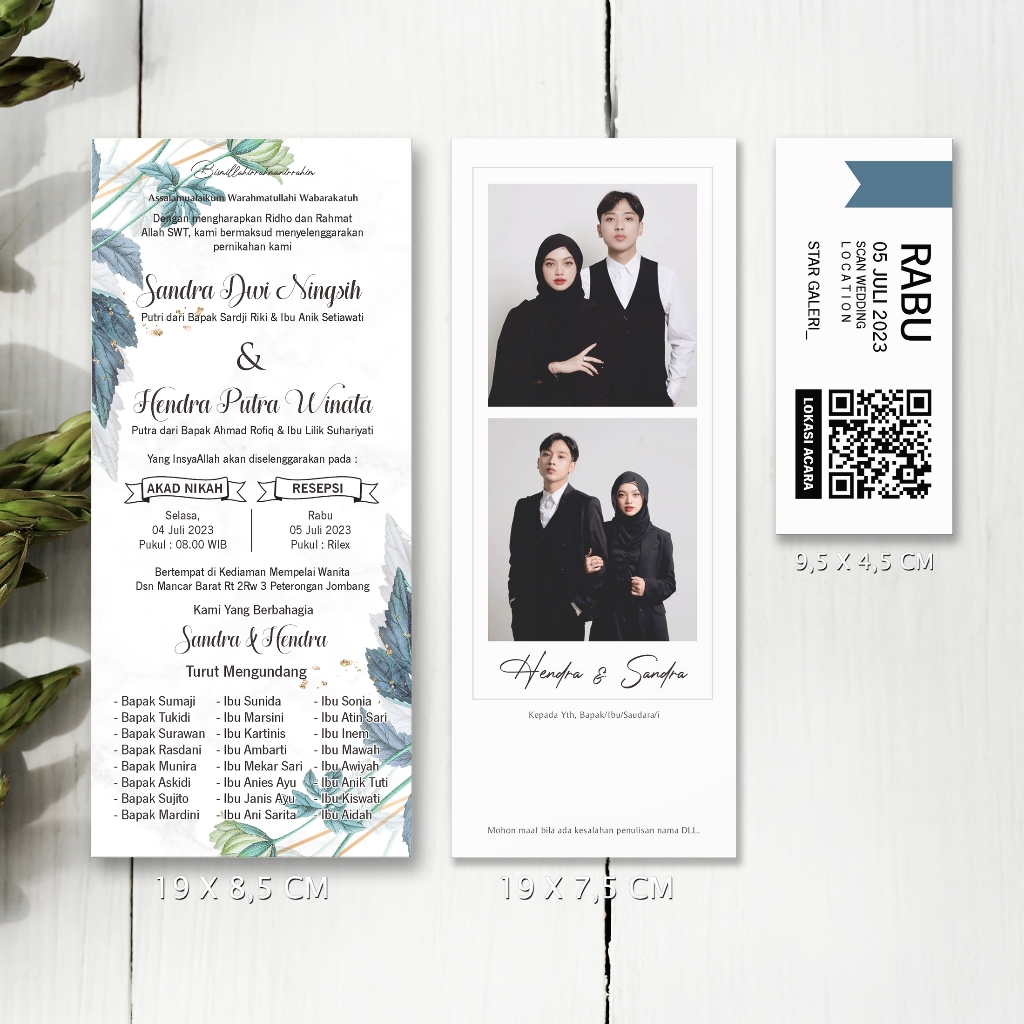 Jual Undangan Pernikahan Hang Tag Stargaleri Elegan Rustic - Undangan ...