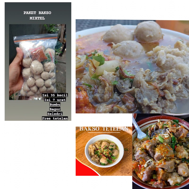 Jual Paket Bakso Tetelan Kecil Plus Urat Isi 42 Free Bumbu Komplit